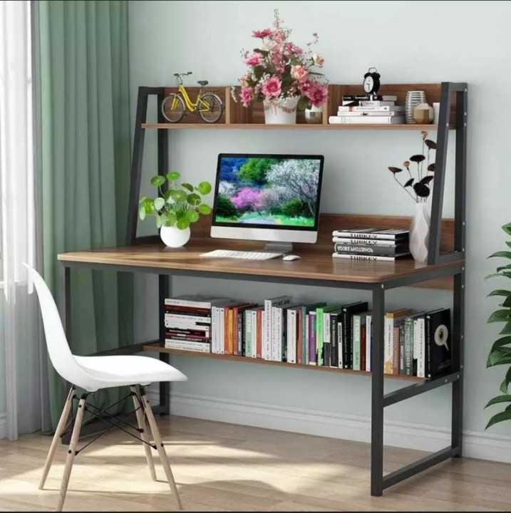 Multi-Functional%20Computer%20Desk%20Table%20with%20Hutch,%20Mental%20Frame%20Writing%20Desk%20with%20Bookshelf%20for%20Home,%20Sturdy%20PC%20Laptop%20Study%20Table,%20Gaming%20Center%20Workstation%20Design%20for%20Small%20Spaces,%20Brown%20-%20Image%206