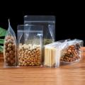 18x28 cm food Grade Clear Flat Bottom Side Gazette Pouch  100pcs/Lot. 