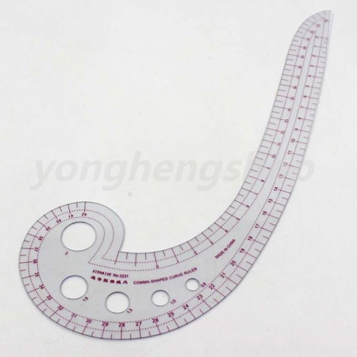 French Curve Sewing Pattern Comma Ruler Measure for Dressmaking Tailor Clothing Cutting Rulers Sewing Machine Accessories Ruler