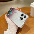For Apple iPhone 11 Glitter Magnet Clear Case Cover. 