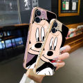 YIWESAN Case For Redmi 10 Prime Case Cartoon Mickey Mouse Side Design Phone Case Square Edge Pattern Silicone Softcase Luxury Plating Casing Full Cover Camera Shockproof Protection Cases. 