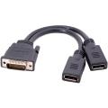 DMS 59 Pin to 2 DisplayPort Cable, DMS 59 Pin Male to DisplayPort Female Dual Monitor Extension Cable Adapter for Lhf Graphics Card. 