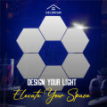 Smart RGB LED Hexagonal Light Touch-Sensitive Multi-Color DIY Modular Panels with App Control for Modern Home Decor. 
