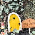 Realistic DIY Miniature Fairy Door Wood Whimsical Tree Fairy Garden Door Home Decor. 
