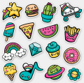 Cute Doodle Stickers for Laptop - Pack of 16 - Aesthetic Art Stickers -for mobile back, Laptop, dairy and for decorating your stuff and making them look more attractive - Stickers for Mobile. 