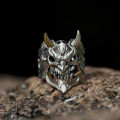 Gothic Men's Horror Anger Skull Ring Vintage Punk Biker Skeleton Rings for Men Women Party Jewelry Christmas Gifts For Him. 
