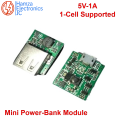 Power Bank Circuit Mini 5v/1A Single port Module 3000 MAH Supported Green. 