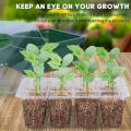 2X Seed Starter Trays Seedling Tray 12 Cells Humidity Adjustable Plant Starter Kit with Dome Greenhouse Grow Trays Green. 