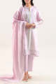 Saya Unstitched Printed Linen 3 Piece Suit For Women - Unstitched Fabric For Women - Linen Dupatta - Winter 2025. 