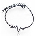 Heartbeat Woman Stainless Steel Bracelet Jewelry. 