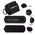 Sooperfit Gym Straps Weight Lifting straps for adjustable d-ring gym ankle pulley cable machine attachment neoprene ankle cuff - Black. 