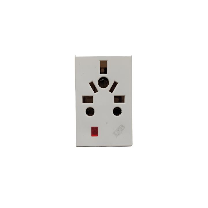 Multi Plug Socket with Fuse, Power Plug / Round Two Pin Plug to Universal Socket Converter