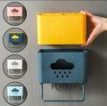 Kitchen Cloud Shelf Wall Mounted Cutlery Drainer Rack with Drip Tray Utensils Organizer Spoon Fork Chopsticks Holder Caddy Kitchen Gadget Storage. 