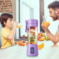 USB Rechargeable Juicer Blender 6 Blades Electric Blender Mini Portable Personal Size Juicer Cup USB Rechargeable Mixer 380ml Food Grade Water Bottle Portable Fruit Juicer Machine. 