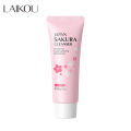 LAIKOU Sakura Cleanser Oil Controll Moisrturizing Pore Clean Face Wash Facial Cleanser 100g. 