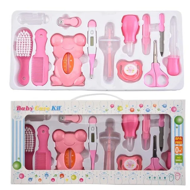 13Pcs%20Multi-Piece%20Baby%20Care%20Kit%20Newborn%20Hair%20Nail%20Thermometer%20Beauty%20Brush%20Kit%20Scissors%20Comb%20Teether%20Function%20Child%20Toiletry%20Kit%20Baby%20-%20Image%202