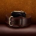 High Quality Genuine Leather Watch strap For Apple Watch Band 7 41mm 45mm For Apple Watch 6 SE 5 4 3 2 1 38mm 40mm 42mm 44mm Business Strap for iwatch Series Belt Accessories. 