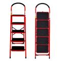 5 Steps Folding Ladder - Red. 