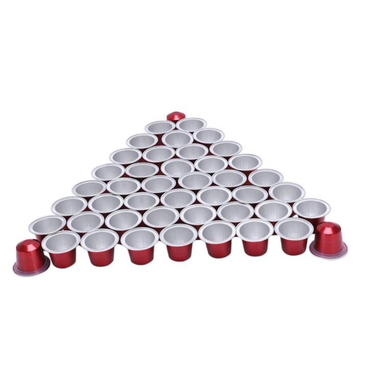 50 Sets Refillable Coffee Capsule Cup Disposable for Nespresso Pod for Nescafe Automatic Coffee Machine Food Package Cafe Supplies