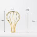 Gold Decor Vase,Flower Vase Glass Test Tube. 