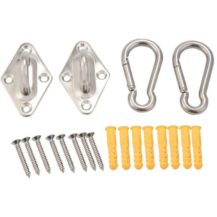 TooTaci 1000lb Capacity Hammock Hooks Heavy Duty, Hammock Hanging Kit With Screw Bolts, Stainless Steel Hammocks Wall Mount Kit, Ceiling Hook For