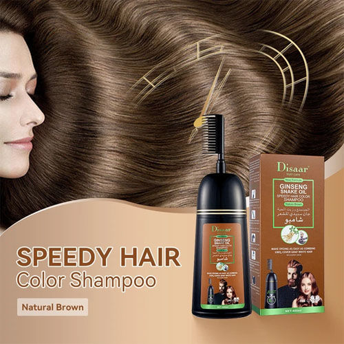 Disaar Argan Oil Speedy Hair Color Shampoo Cover Gray & White Hair Natural Brown Hair Dye Shampoo Repair Damaged 400ml in pakistan