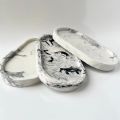 Decorative Tray, Oval Marble Tray for Home Decor Trinket Dish for Dressing Tables for Perfume, Ring Jewellery Trays Oval Tary by Tajdar. 
