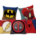 Superhero Iron Man Pillowcase Superman Captain America Batman cushion cover Linen pillowcase processing. 