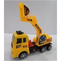 City builder construction Vehicle Manual Shovel Toy Truck For kids Backhoe Toy Truck For kids Crane Toy Excavator Construction Toy Truck for Kids Friction Powered. 