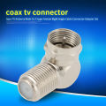 F-type Male To Female Right Angle Coaxial Coax TV Adapter Connectors RG6 RG59 MS. 