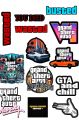 GTA Wasted Sticker for Laptop & Mobile 2Inchx3Inch Each Sticker Size Pack Of 13 Stickers Decal Funny Gaming Meme Sticker for Phone Back Tablet & Notebook Premium Quality Gamer Sticker. 