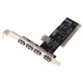 USB 2.0 4 Port 480Mbps High Speed VIA HUB PCI Controller Card Adapter PCI Cards. 