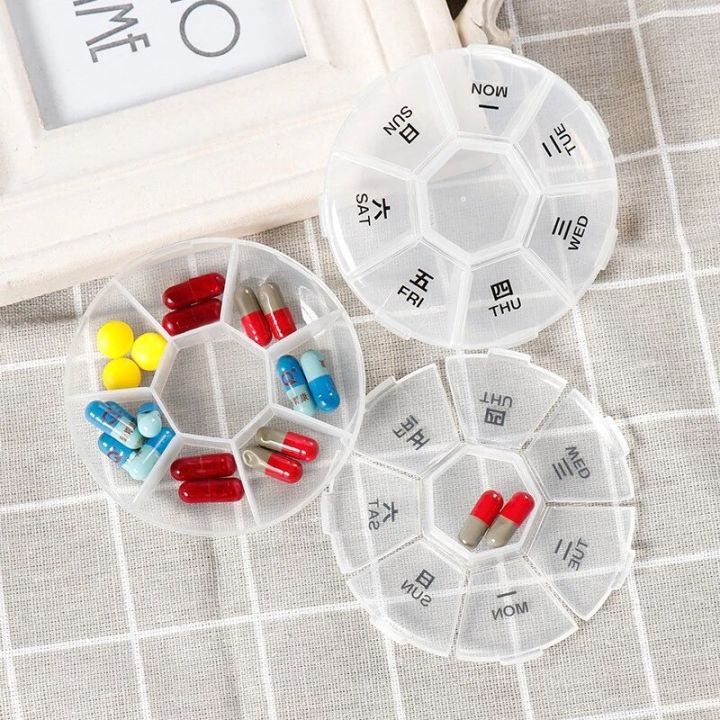 7 Days Weekly Mini Tablet Pill Medicine Box Holder Storage Organizer ...