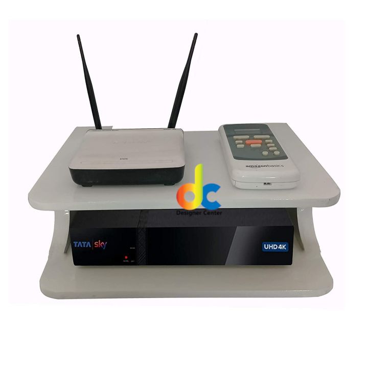 2 Layers Wall Mounted Shelf For Wifi Router, Phone, Decorative Items