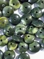Green Flat Round Marble Spacer Acrylic Plastic Beads for DIY Crafts - Pack of 40gms - Ideal for DIY Jewelry Making, Jewelry, and Dress Accessories.. 