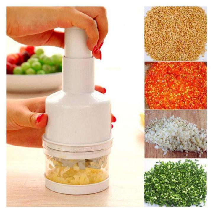 Handy Press Chop Onion Vegetable Chopper Cutter with Stainless Steel Cutting Knife Kitchen Gadget