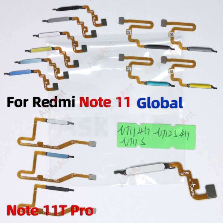 Side Power Button Touch ID Fingerprint Sensor Finger Scanner Flex Cable For Xiaomi Redmi Note 11 11s 12s 11E 11T Pro 4G 5G