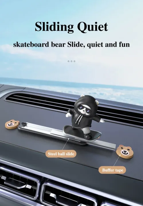 2024%20New%20Dashboard%20Car%20Ornaments%20Skateboard%20Bear%20Sliding%20Bear%20-%20Image%203