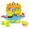 Plastic Luxury Kitchen Set Cooking Toy with Briefcase and Accessories Toys For Kids. 