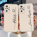 Personalized Letter Diy Name Case For Xiaomi Redmi Note 11 12 10 8 9 Pro 8T 10C Case Poco X5 X3 Pro M5 Mi 11 Lite 5G NE 11T Pro. 
