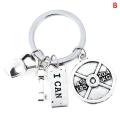 Fashion Barbell Dumbbell Fitness Gym Keychain Pendant Keyrings Sport Accessories. 