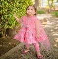 3 piece  dress for baby girls 3 piece dress for baby girls stitched dress. 