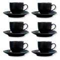 Cups for Tea - Ceramic Cups for Tea with Saucer - Cups for Tea Pack of 6 Stylish Bone China - Tea Cups Set of 6 - Tea Cup with Saucer  - Cup Set of 6 for tea - Tea Cup Set - Cup and Saucer Set - Classic Ceramics - 200ml capacity. 