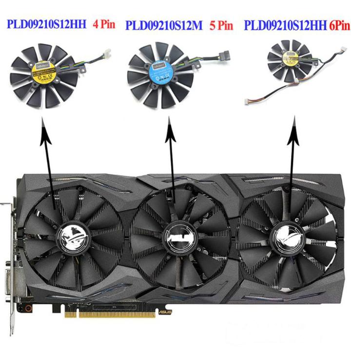 1Pc 87MM PLD09210S12M PLD09210S12HH Cooling Fan Replace For ASUS Strix GTX 1060 OC 1070 1080 GTX 1080Ti RX 480 Graphics Card Fan