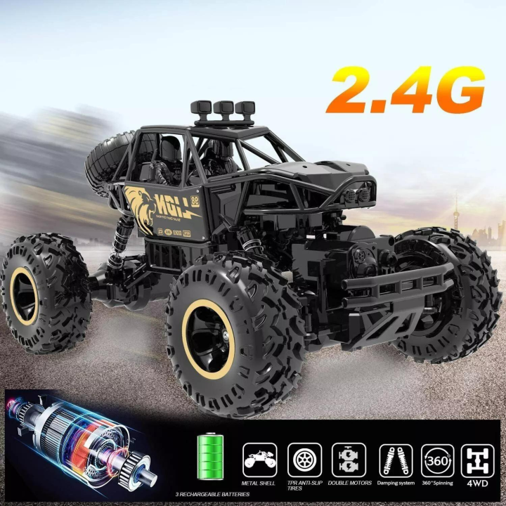 RC Car Remote Control Crawler 4×4 Off Road Monster Car, Rechargeable monster truck Car for kids, High Speed Monster Car, for Girls & Boys