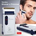 Yandou men electric razor Shaver Rechargeable Silver men's razor men sideburns trimmer razors for shaving men. 