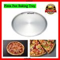 Pizza Baking Tray Round Metal Iron Made Baking Sheet 8, 9,10, 11, 12 inch Pizza Pan Trays for Oven Baking, Non Toxic & Healthy, Heavy Duty & Dishwasher Safe پیزا پین گول. 