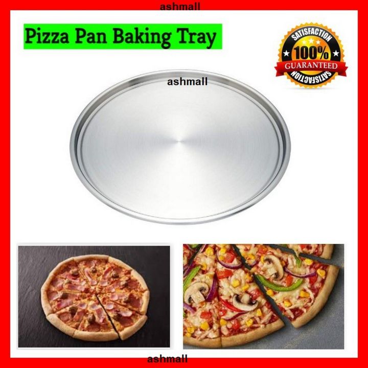 Pizza Baking Tray Round Metal Iron Made Baking Sheet 8, 9,10, 11, 12 inch Pizza Pan Trays for Oven Baking, Non Toxic & Healthy, Heavy Duty & Dishwasher Safe پیزا پین گول