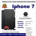 IPHONE APPLE 7 FULL BACK 360 Protection Skin / Wrap - BLACK LEATHER TEXTURE. 