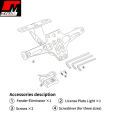 Tail Tidy CNC Adjustable Short Motorcycle Tail With Indicators & Number Plate Holder With Ultra Bright 3 Smd Light Sleek Design For Motorcycle - 3 Color Option - Red, Black, Blue - Universal fitment eg Derbi, Honda, Yamaha etc - Motex Auto Line. 